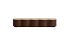 Hadid No.01 — Fluted Travertine Media Console