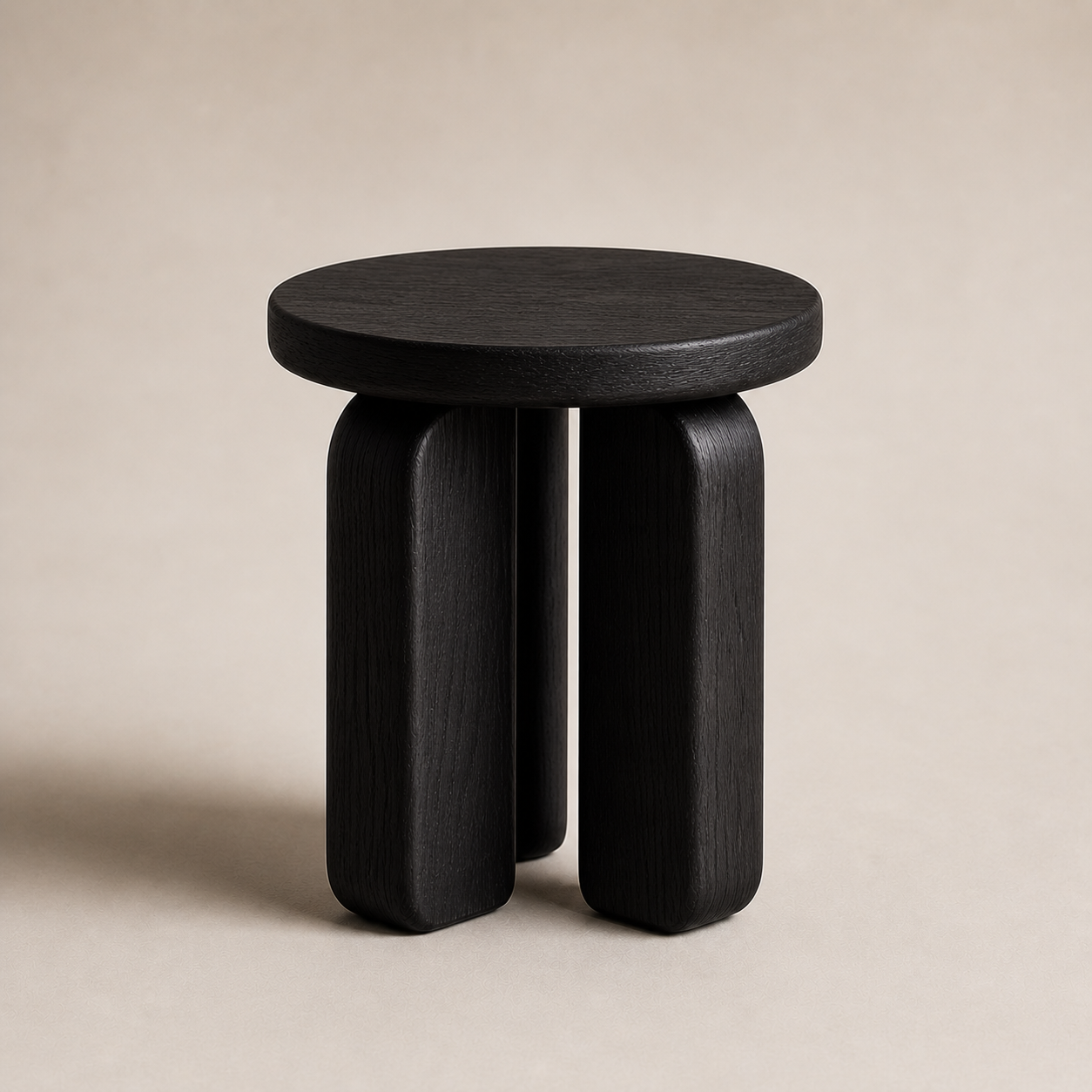 Triad Side Table | Sculptural Solid Wood Table