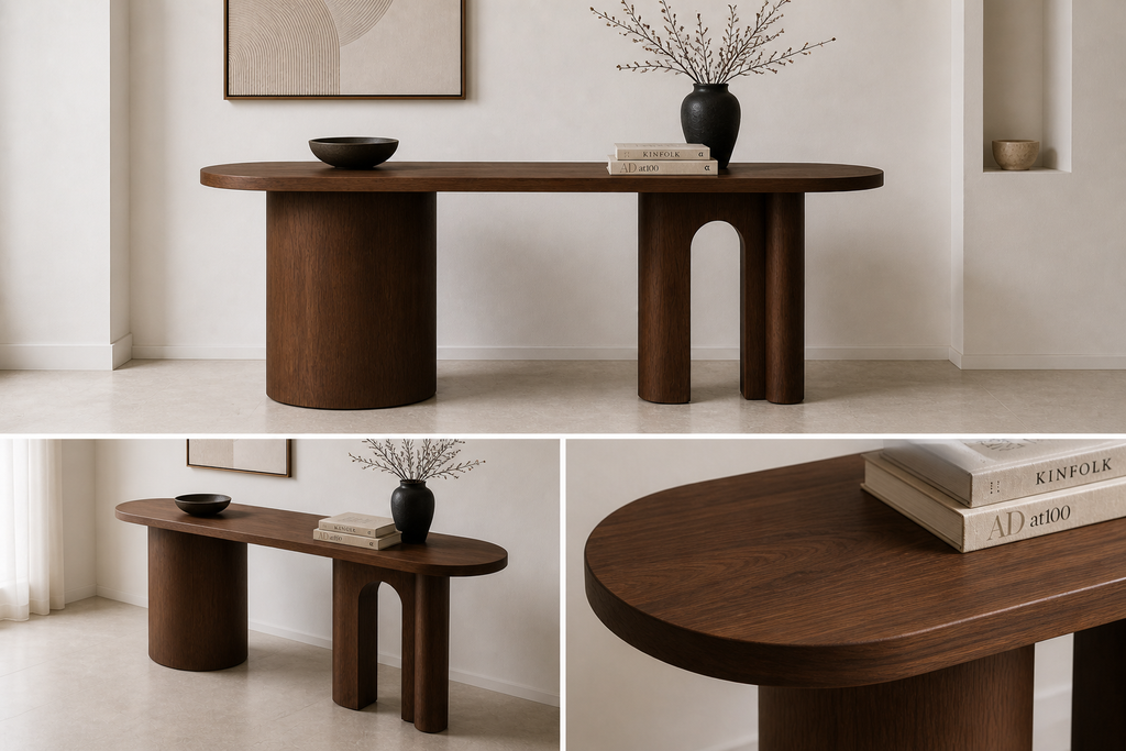 Aura Console Table / Desk – Solid Wood