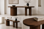 Aura Console Table / Desk – Solid Wood