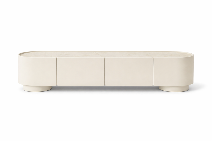 Roux Media Console | Modern Sculptural TV Unit – Arch Interiors
