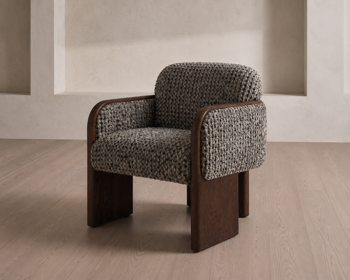Laurent Lounge Chair | Textured Upholstered Accent Chair