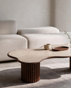 Ripple Travertine Coffee Table