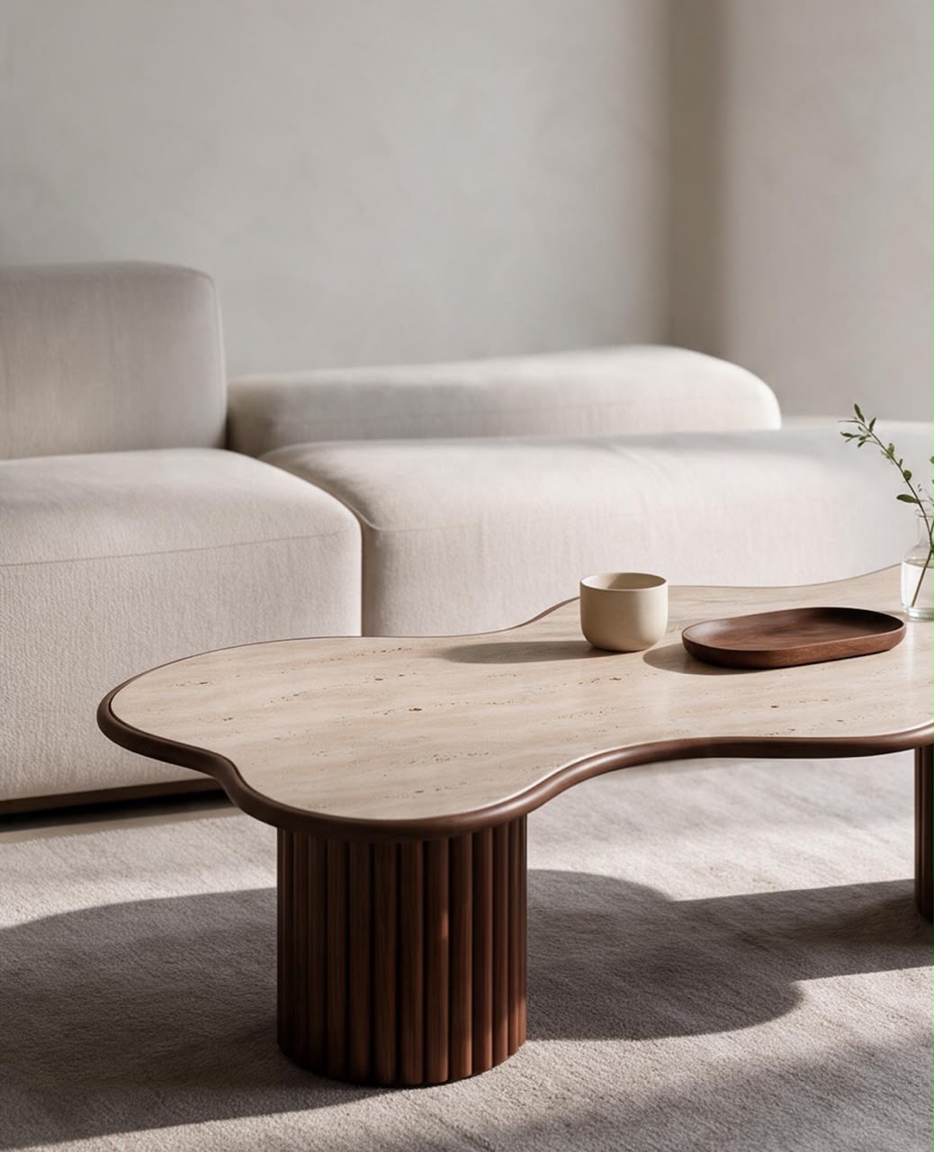 Ripple Travertine Coffee Table