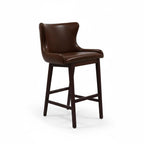 Studded Triloka Genuine Leather Bar Chair