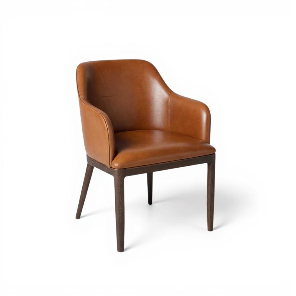 Triloka Genuine Leather Tub Chair