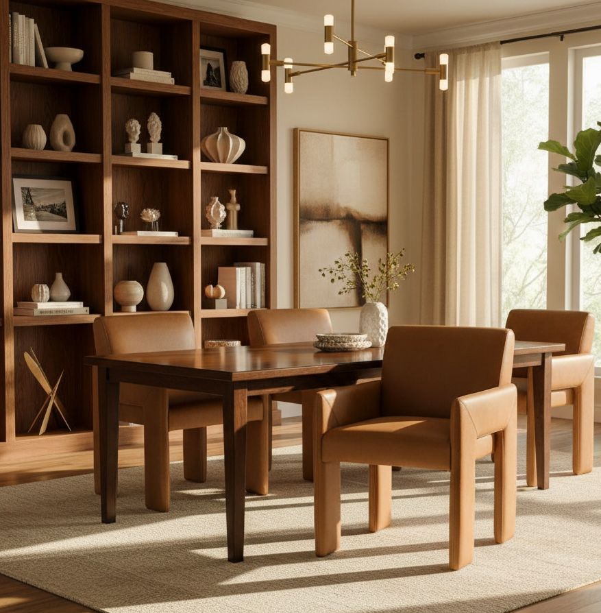 Elio Leather Dining Armchair