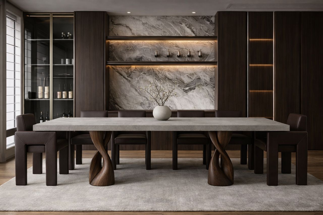 Elio Leather Dining Armchair