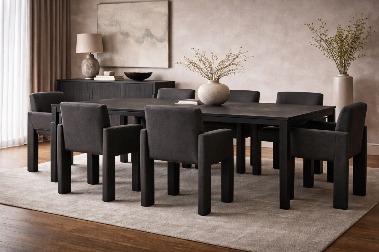 Elio Linen Blend Dining Armchair