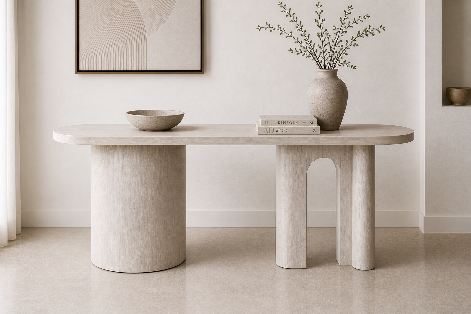 Aura Console Table / Desk – Solid Wood