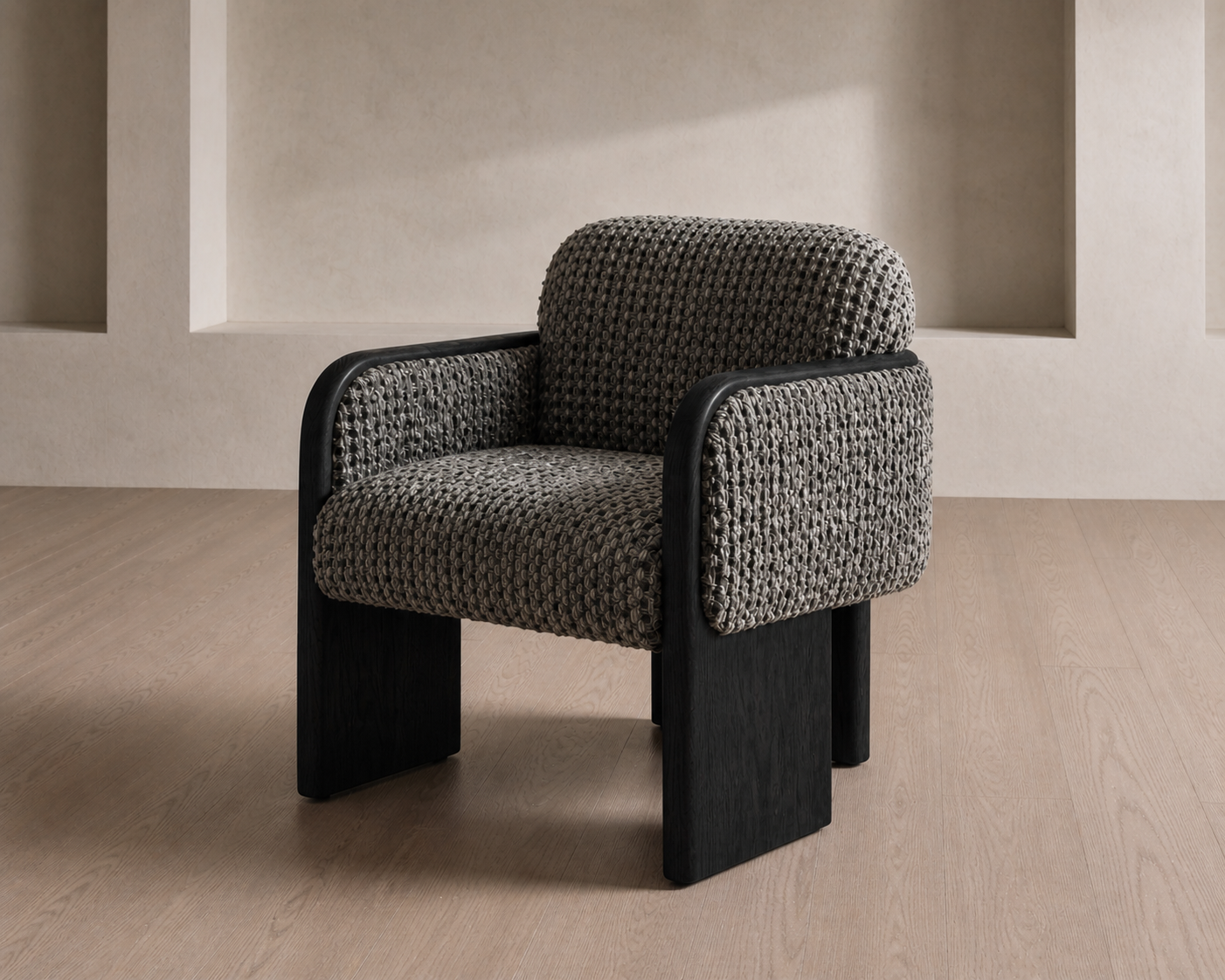 Laurent Lounge Chair | Textured Upholstered Accent Chair