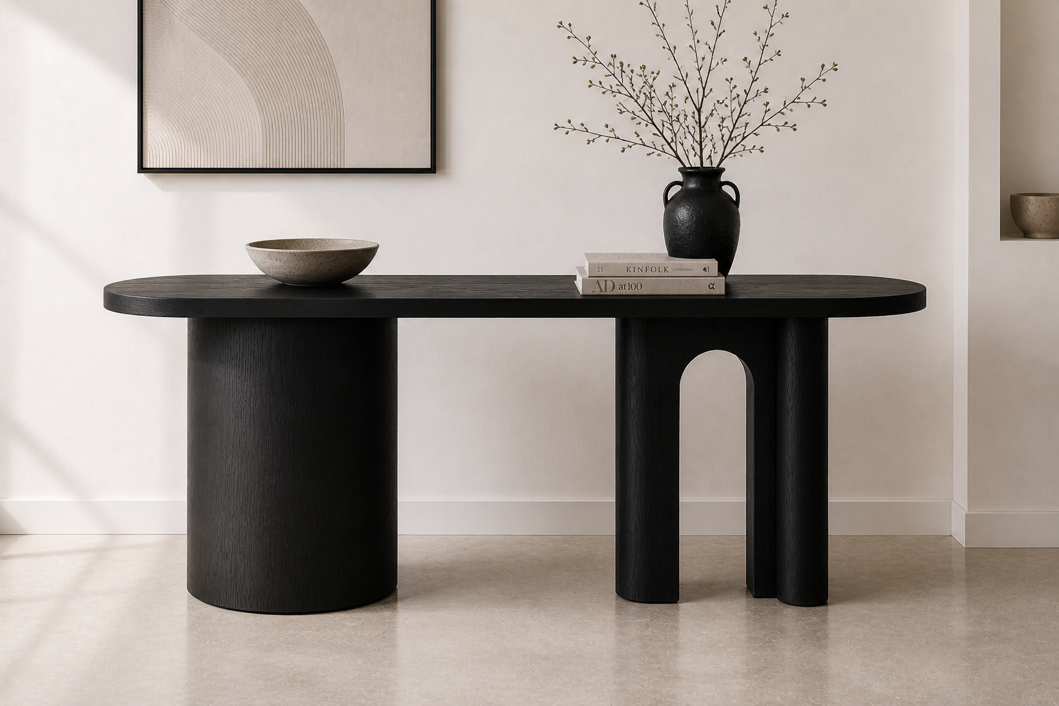 Aura Console Table / Desk – Solid Wood
