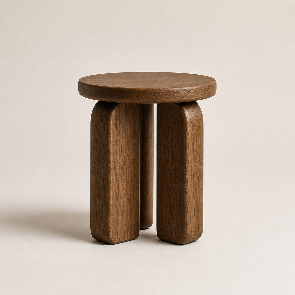 Triad Side Table | Sculptural Solid Wood Table