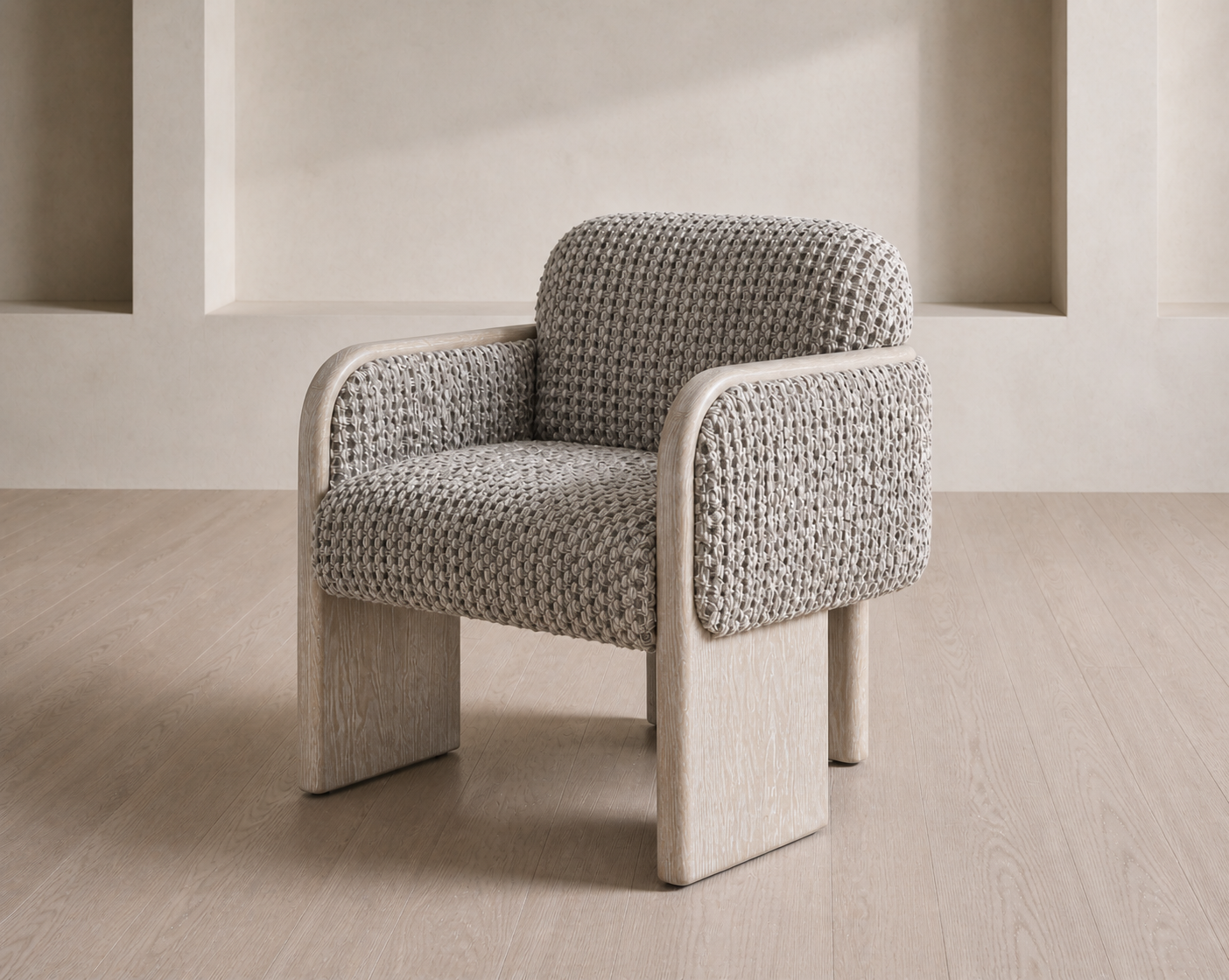 Laurent Lounge Chair | Textured Upholstered Accent Chair