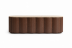 Hadid No.01 — Fluted Travertine Cabinet