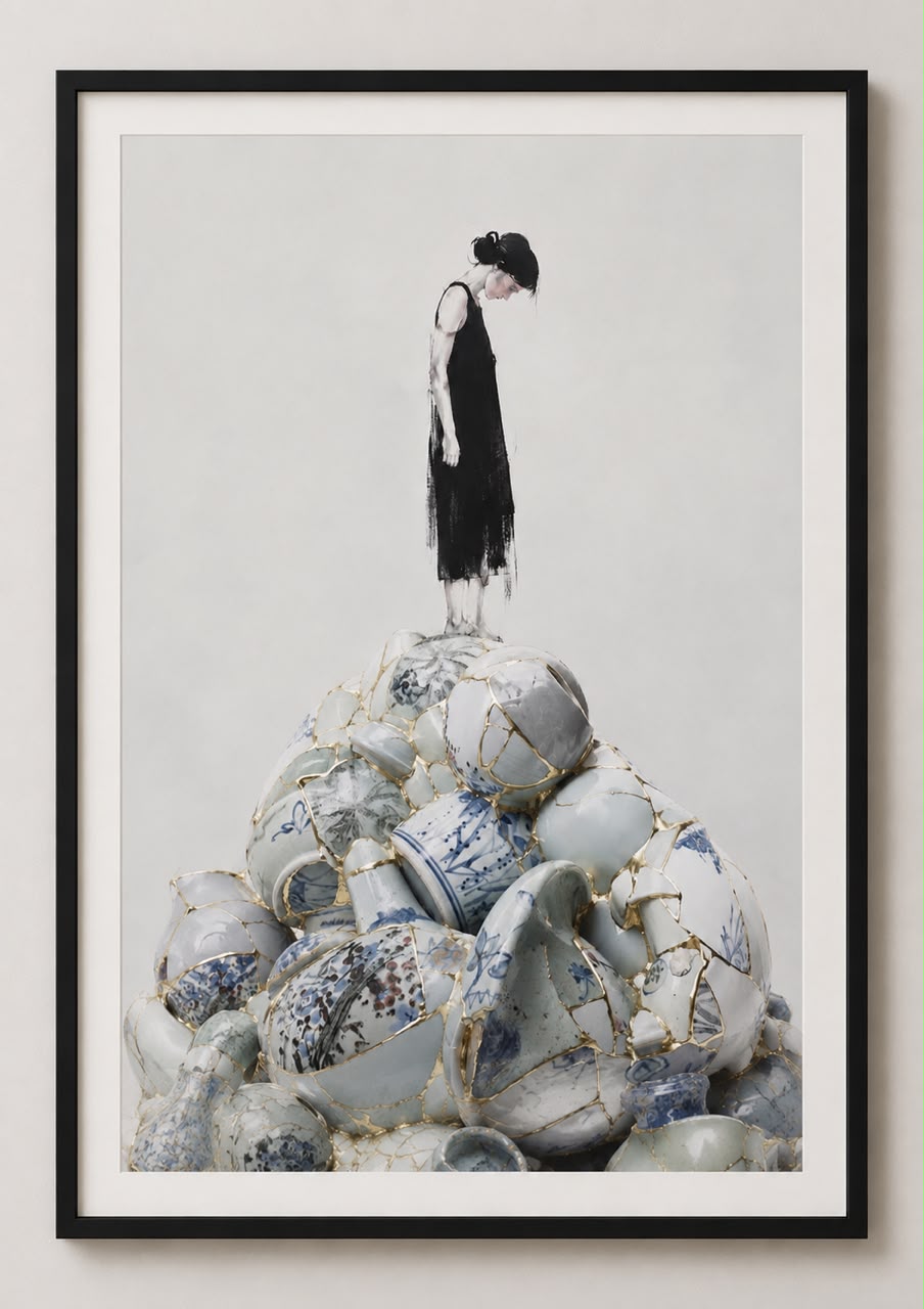 Kinstugi Mourns Framed Art Print